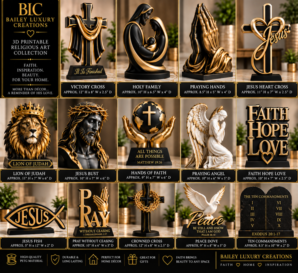 BLC 3D Printable Religious Art Collection
