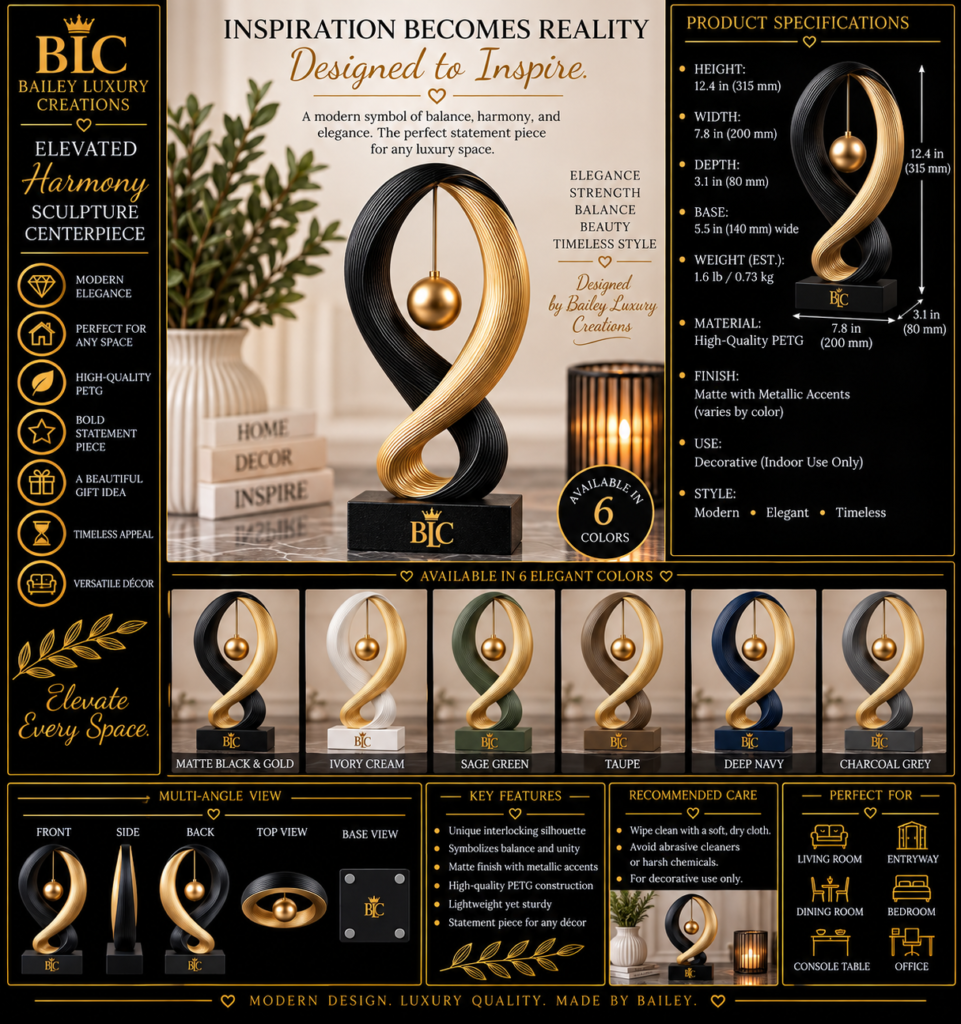 Elevated Harmony Sculpture Centerpiece by Bailey Luxury Creations