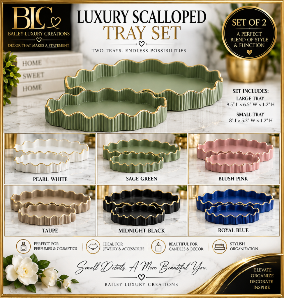 Luxury Scalloped Tray Collection