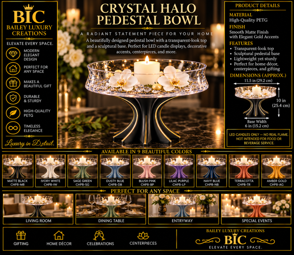 Crystal Halo Pedestal Bowl