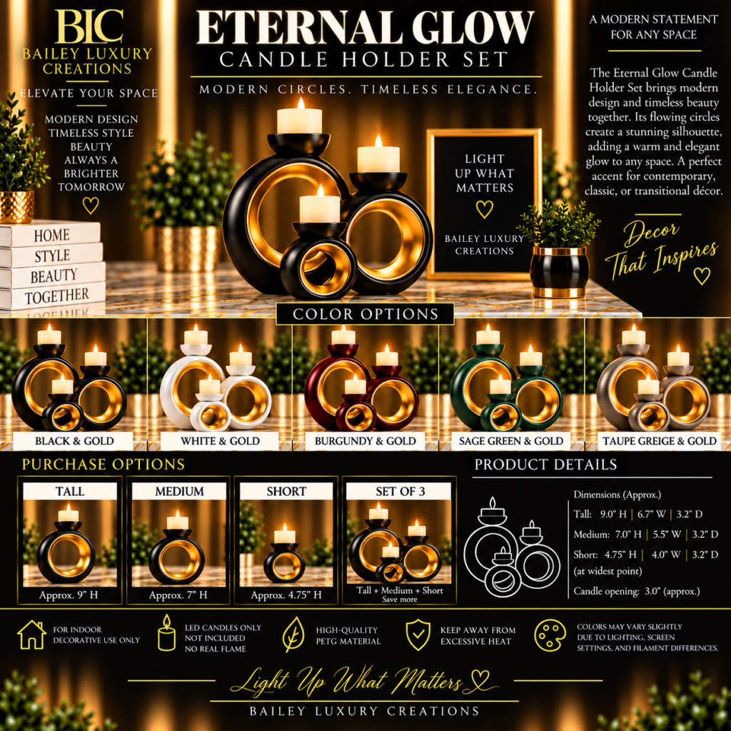 Eternal Glow Candle Holder Set