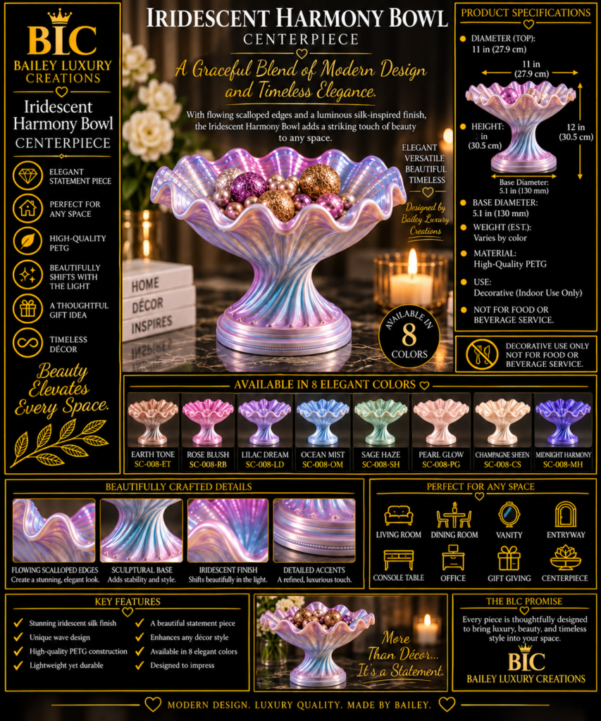 Iridescent Harmony Bowl Centerpiece SC-008-ET