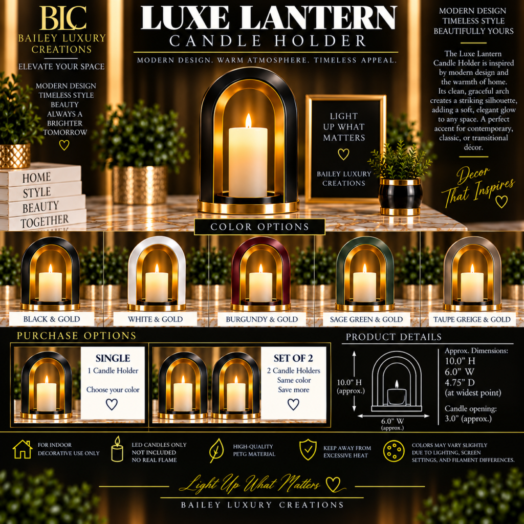 Luxe Lantern Candle Holder