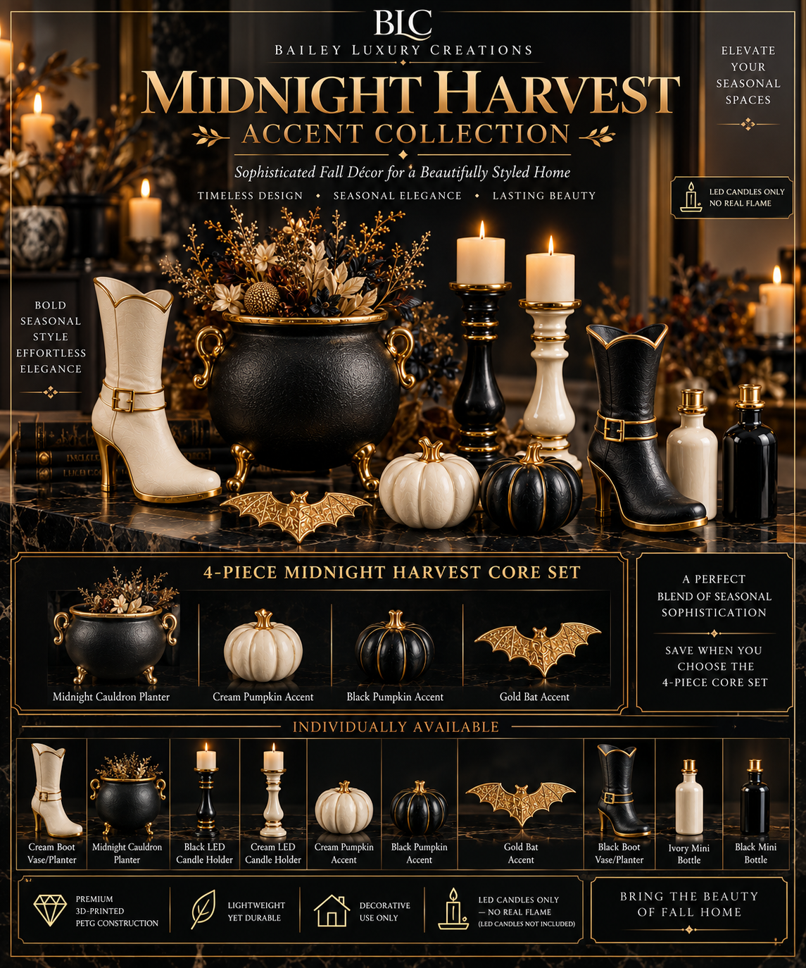 Midnight Harvest Accent Collection