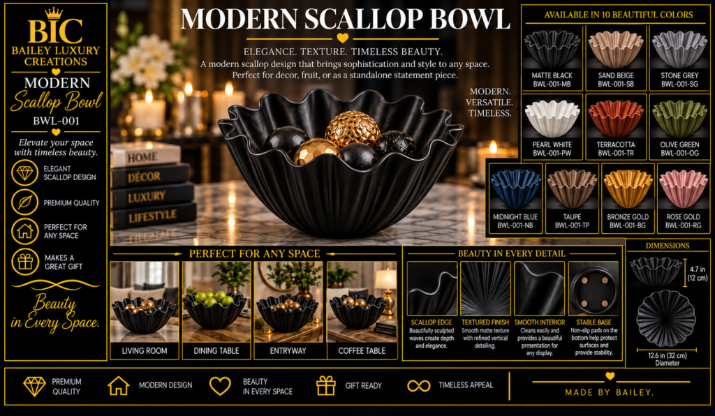 Modern Scallop Bowl BWL