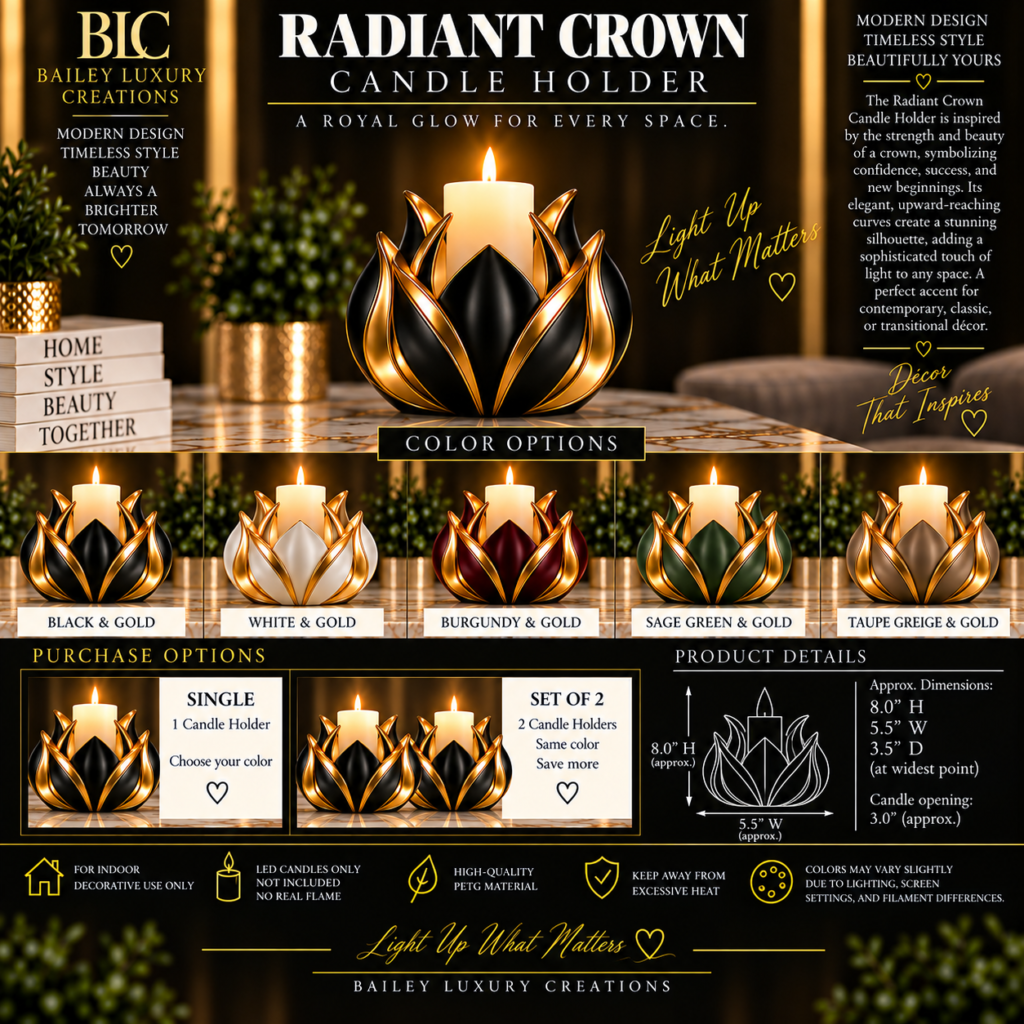 Radiant Crown Candle Holder
