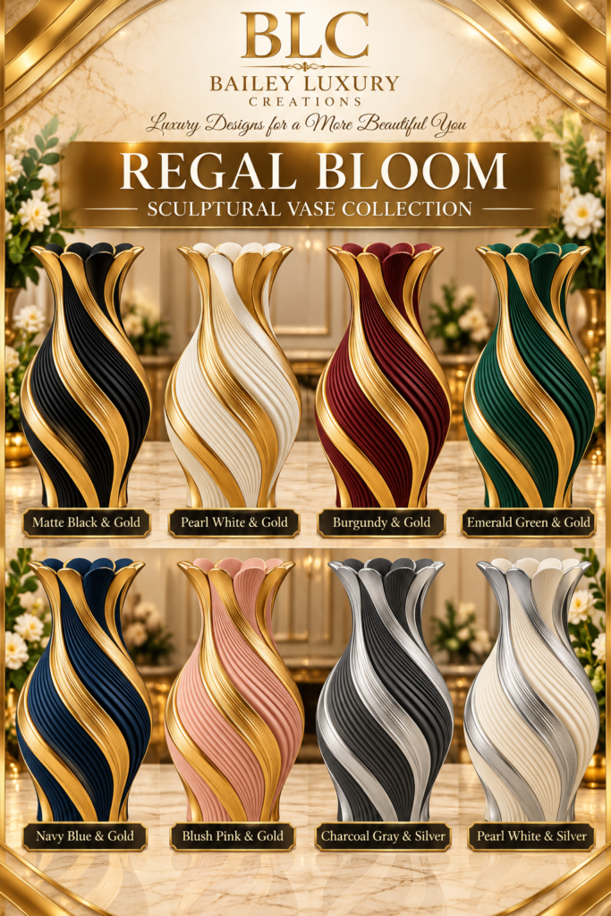 Regal Bloom Sculptural Vase