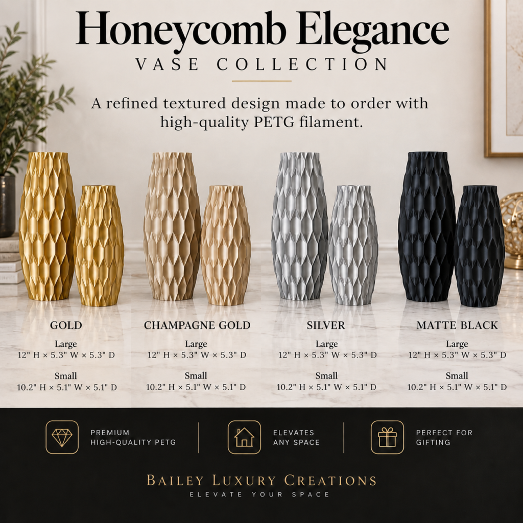 Honeycomb Elegance Vase Collection