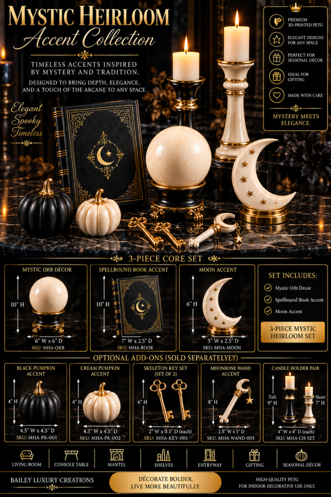 The Mystic Heirloom Accent Collection BY Bailey Luxury Creations